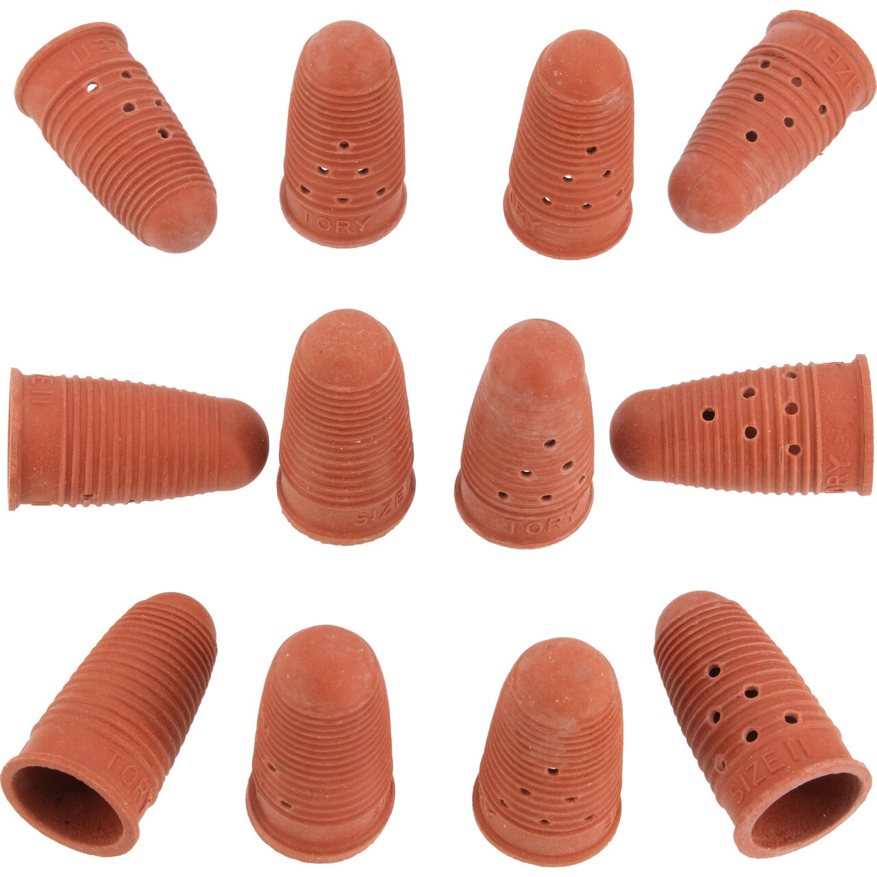 Natural Rubber Fingertip Cots Pads Finger Guards Protection Pack of 12